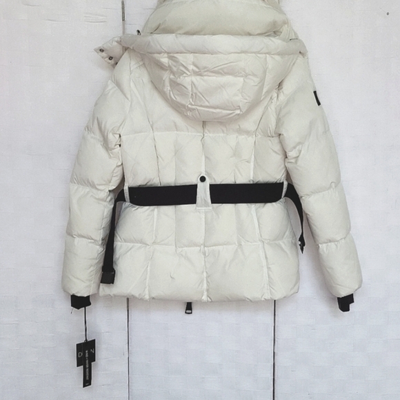 NWT$575 SAM.  Liv Hooded Faux Fur Belted Down Puffer Coat Jacket S-M (6) - Picture 8 of 15